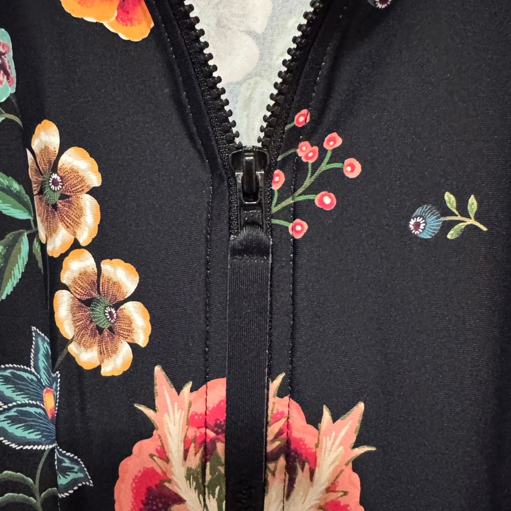 Johnny Was Black Floral Long Sleeve Top - Picture 3 of 5